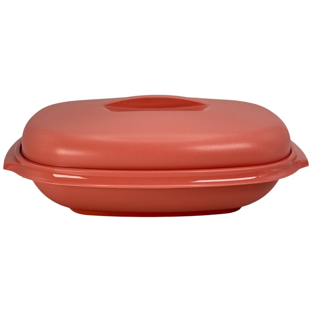 Tupperware Dusty Rose Salmon Pink Microwave Steamer 3 Pc 1273-5 1275-6 1274-5